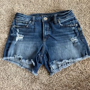 Silver Jeans Distressed Blue Jean Shorts